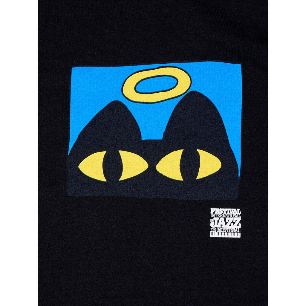 T-shirt noir Yeux du chat - Chien Champion 2025