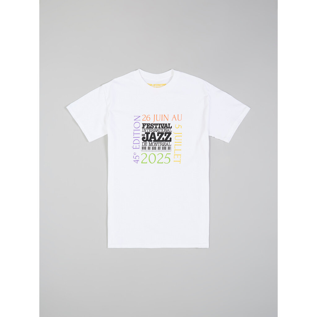 T-shirt carré daté multicolore du FIJM 2025