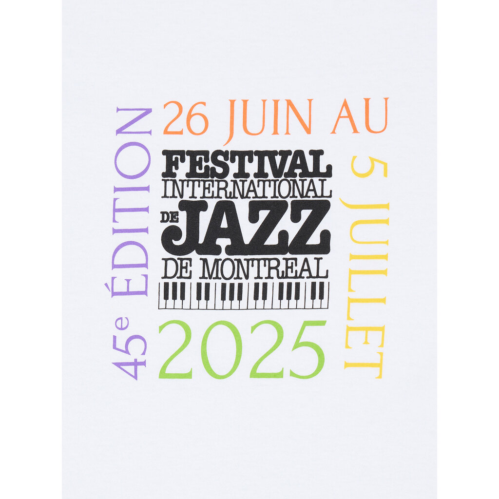 T-shirt carré daté multicolore du FIJM 2025