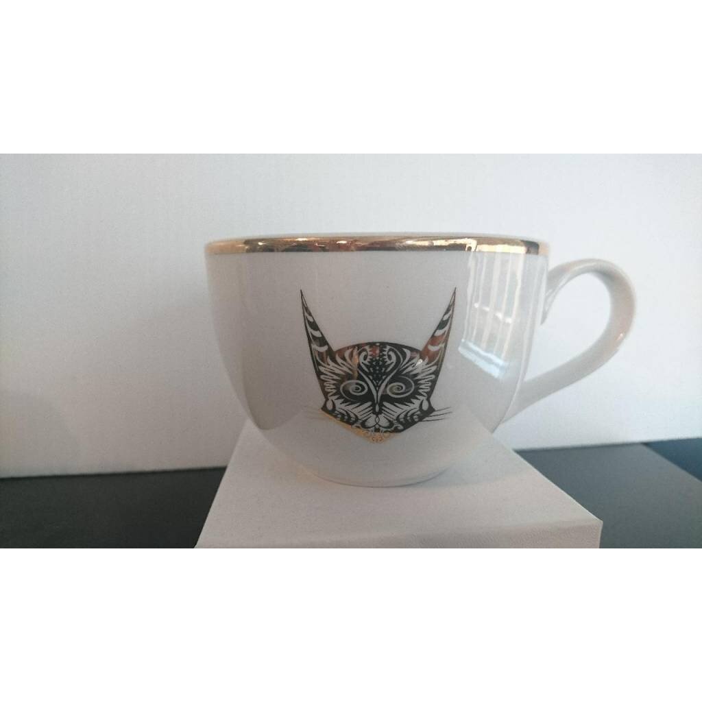 Fylograf Inc Gold Cat Coffee Mug