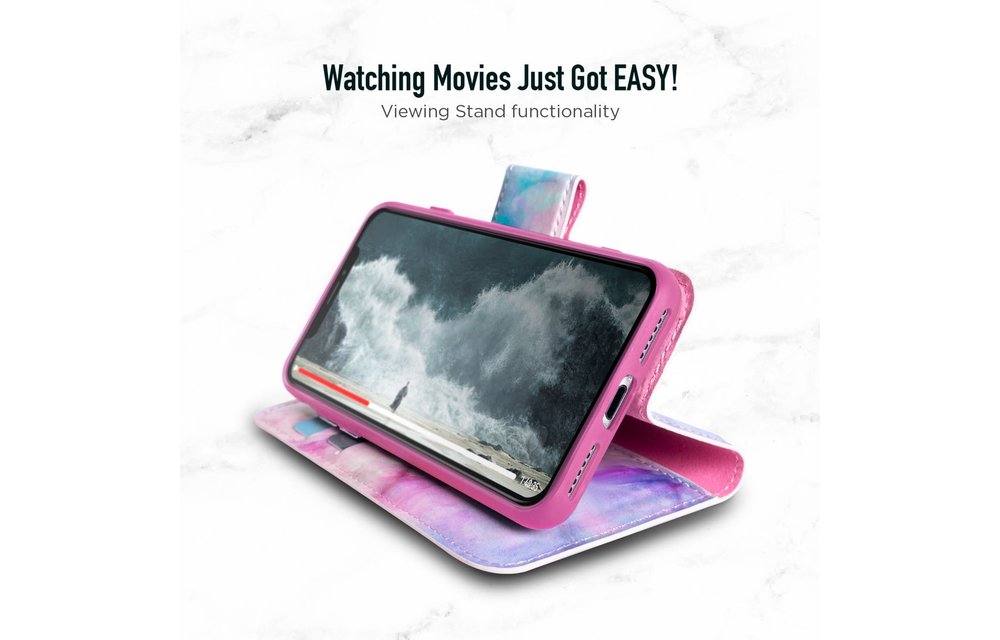 Caseco | iPhone X/Xs Marble Wallet Folio Case Unicorn | C3610-55