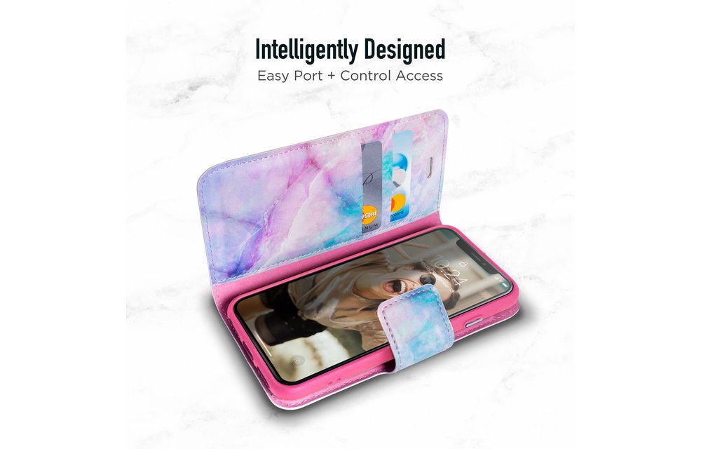 Caseco | iPhone X/Xs Marble Wallet Folio Case Unicorn | C3610-55