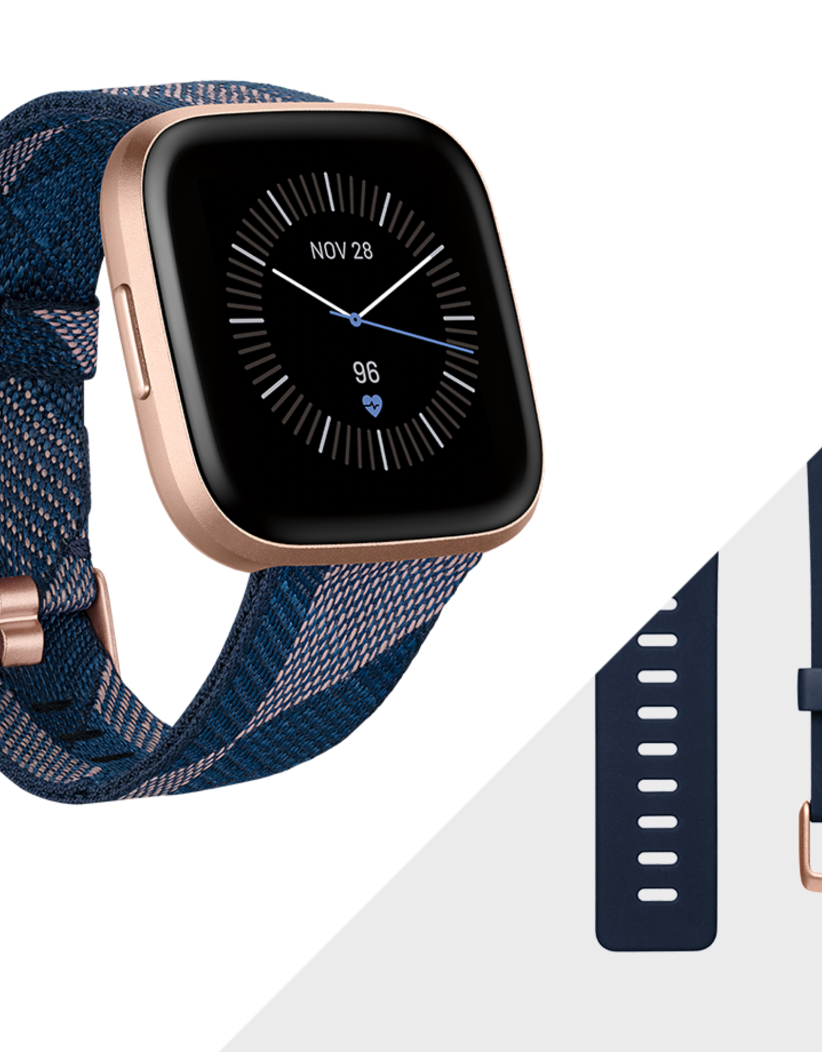 Fitbit Versa 2 Se Copper Rose With Navy And Pink Woven Band Fb507rgnvfrcjk Triniti Technology Online Store