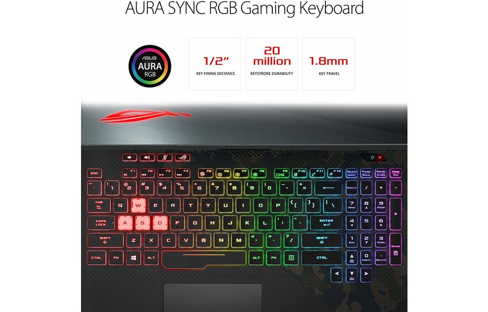 ASUS | ROG Scar Edition i7-8750H 2.2GHz 16GB DDR4 256GB SSD + 1TB SSHD 15.6 FHD GTX 1070 8GB DDR5