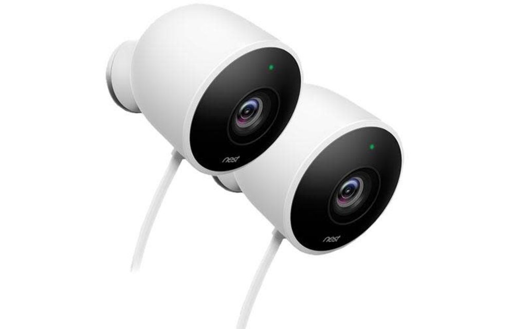 Google Nest Cam Outdoor white smart home security camera - 2 Pack 15-04992