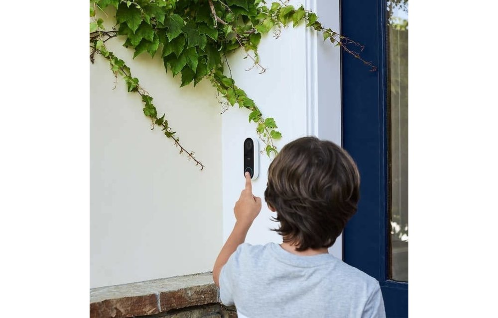 Google | Nest Hello Wi-Fi Video Doorbell - Black/White NC5100EF