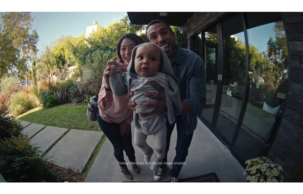 Google | Nest Hello Wi-Fi Video Doorbell - Black/White NC5100EF