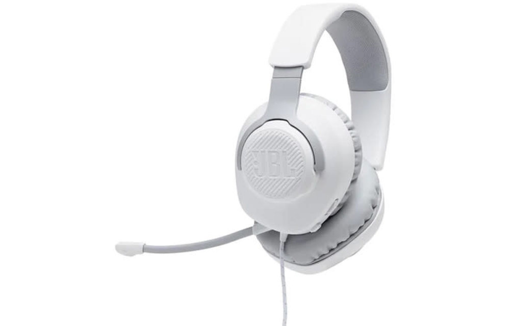 JBL | Quantum 100 Over-ear Wired Gaming Headset White JBLQUANTUM100WHTAM| PROMO ENDS AUG 18 REG. PRICE 59.99