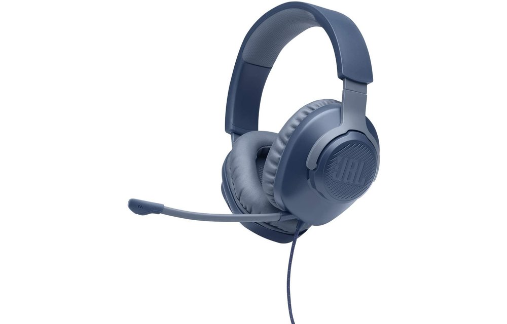 JBL | Quantum 100 Over-ear Wired Gaming Headset Blue JBLQUANTUM100BLUAM