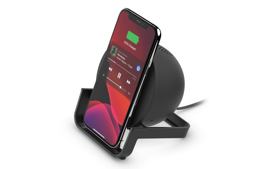 Belkin | Wireless Charging Stand 10W+Speaker Black | 116-0092