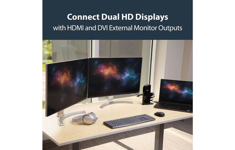 SO Startech | Dual Monitor USB 3.0 Docking Station with HDMI - DVI - 6 x USB Ports