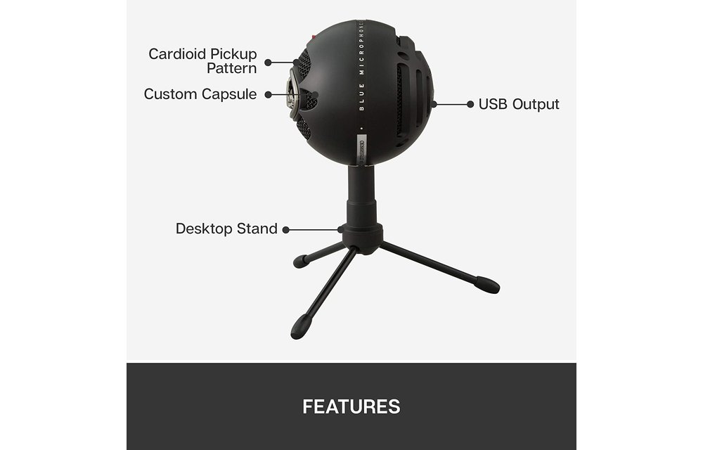 Blue Microphones | Snowball iCE Condenser Microphone Cardioid Black 988-000067