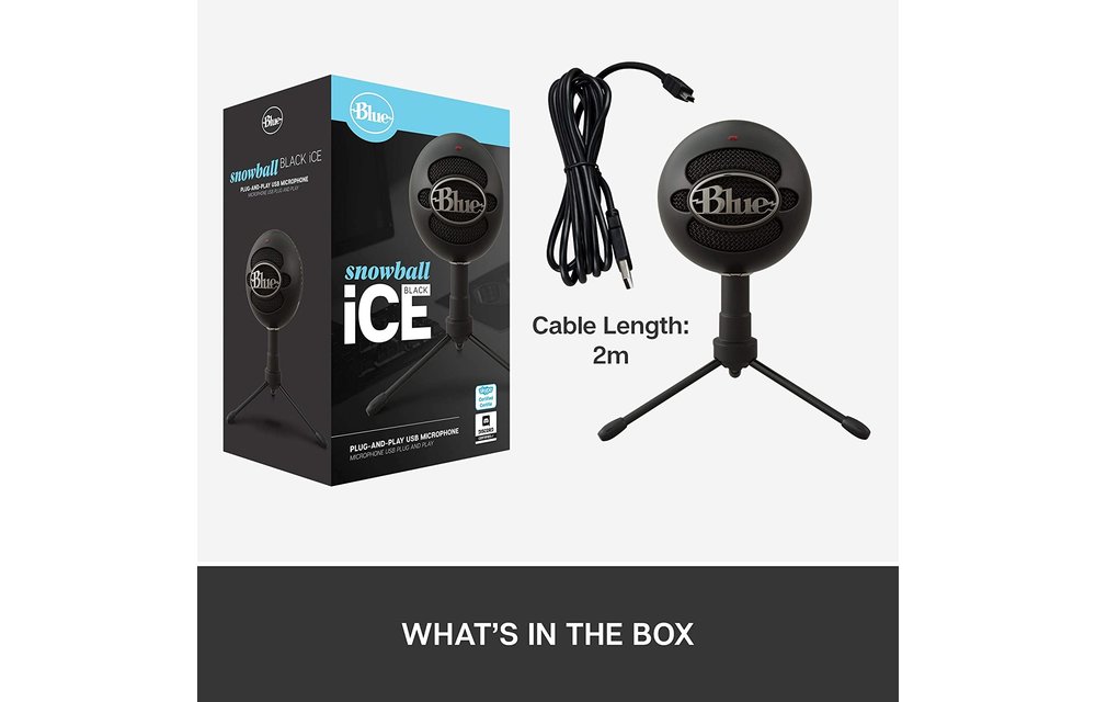 Blue Microphones | Snowball iCE Condenser Microphone Cardioid Black 988-000067