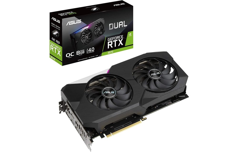 ASUS | Video Card GeForce RTX 3070 8GB GDDR6 256Bit HDMI/DisplayPort/HDCP | DUAL-RTX3070-O8G