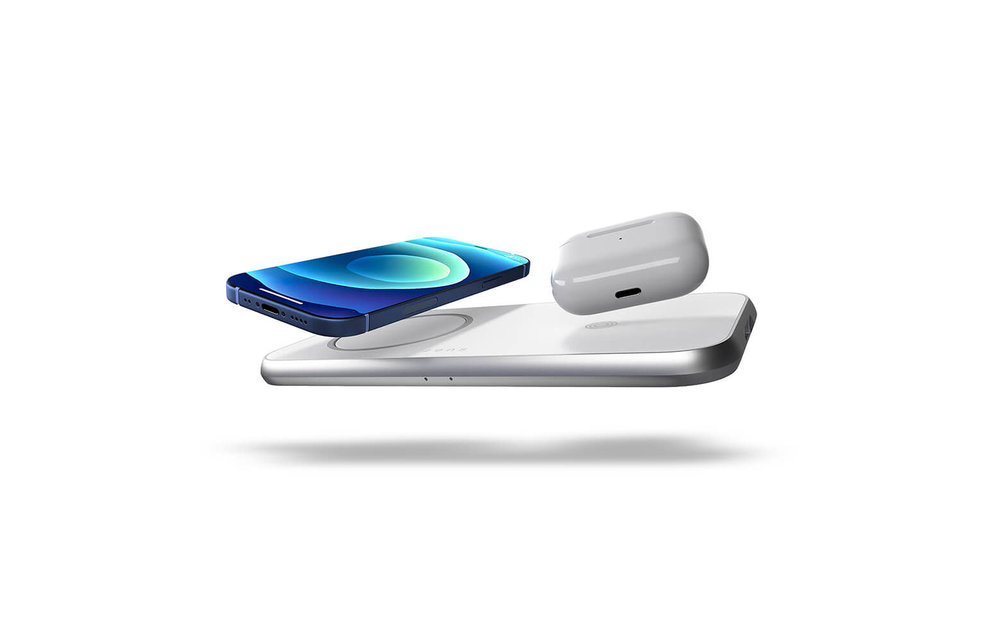 ZENS | Aluminium 3-1 Wireless Charger w/ 45W USB PD for Magsafe - White | ZEDC16W/00