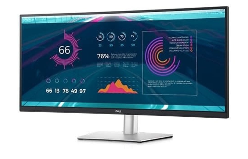 Dell | 34" Curved Monitor WQHD 60Hz 8ms HDMI DP USB-C 65W PD HST 3YR | P3421W