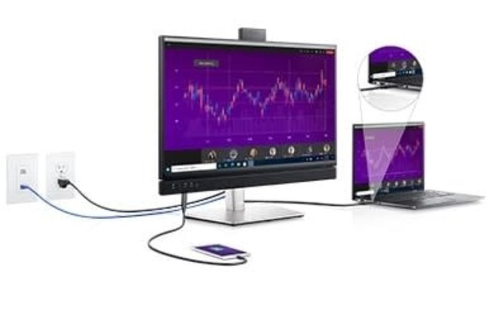 Dell | 24" Monitor FHD (1920 x 1080) 60Hz 8ms DP Video Conferencing Monitor | C2422HE