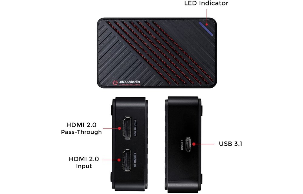AVerMedia | Live Gamer Ultra – 4Kp60 HDR Pass-Through, 4Kp30 Capture Card, Ultra-Low Latency for Broadcasting and Recording PS4 Pro and Xbox One X, USB 3.1 GC553