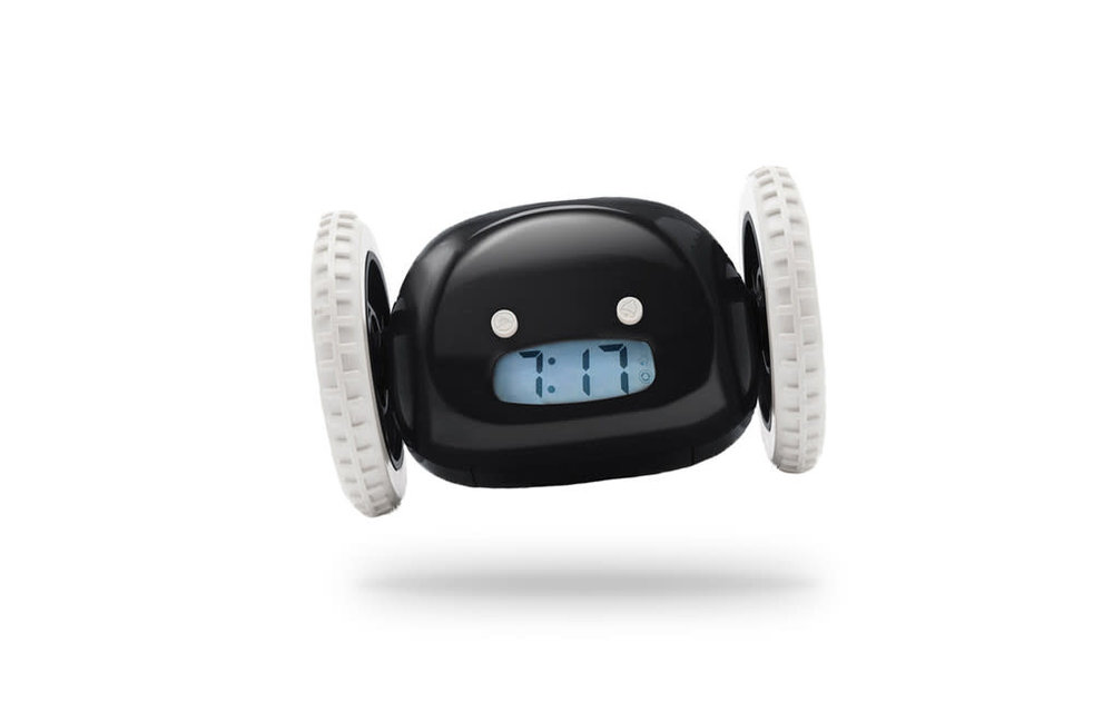 CLOCKY | Alarm Clock on Wheels for Heavy Sleepers Black 115-2149