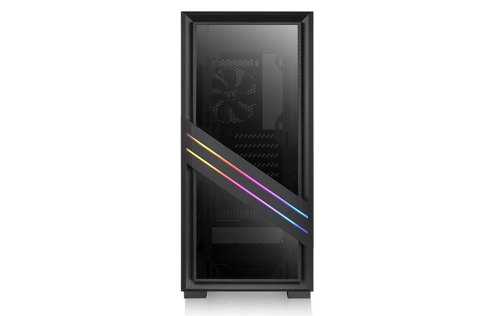 Thermaltake Versa T35 Tempered Glass RGB Mid-Tower Chassis - Mid-tower - Black - Tempered Glass, SPCC - 4 x Bay - 1 x 4.72" x Fan(s) Installed - 0 - ATX, Mini ITX, Micro ATX Motherboard Supported - 6 x Fan(s) Supported - 2 x Internal 2.5" Bay -