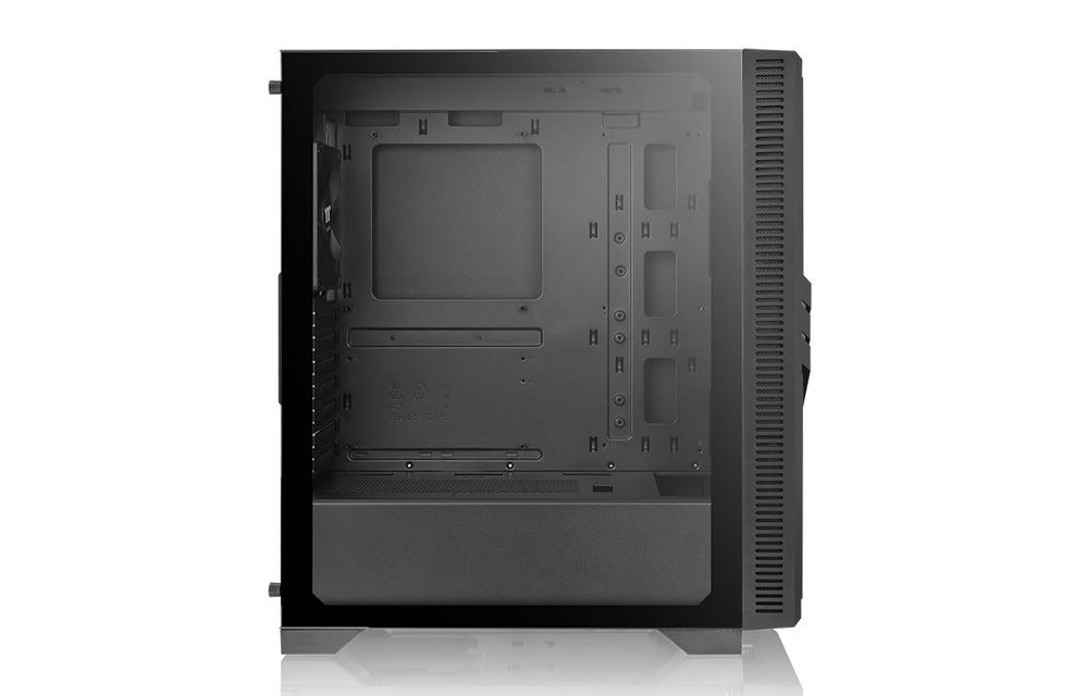 Thermaltake Versa T35 Tempered Glass RGB Mid-Tower Chassis - Mid-tower - Black - Tempered Glass, SPCC - 4 x Bay - 1 x 4.72" x Fan(s) Installed - 0 - ATX, Mini ITX, Micro ATX Motherboard Supported - 6 x Fan(s) Supported - 2 x Internal 2.5" Bay -