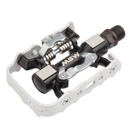 MSW CP-100 Pedals - Single Side Clipless with Platform Aluminum 9/16" Black/Silver