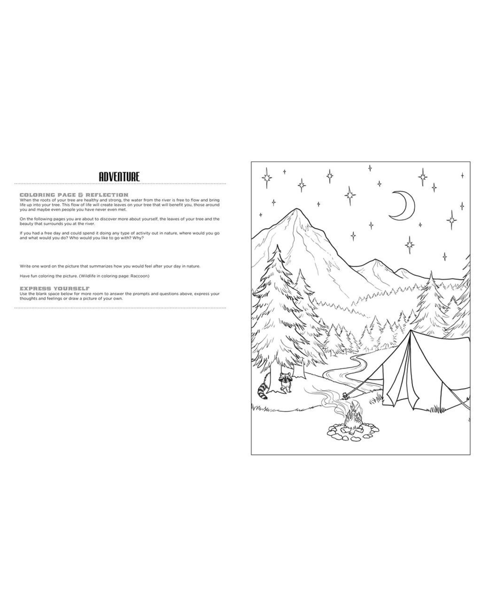 Discover at the River Expressive Art Coloring Activity Book