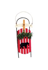 Sled w/ Bear Hangers Ornament 6/Box single