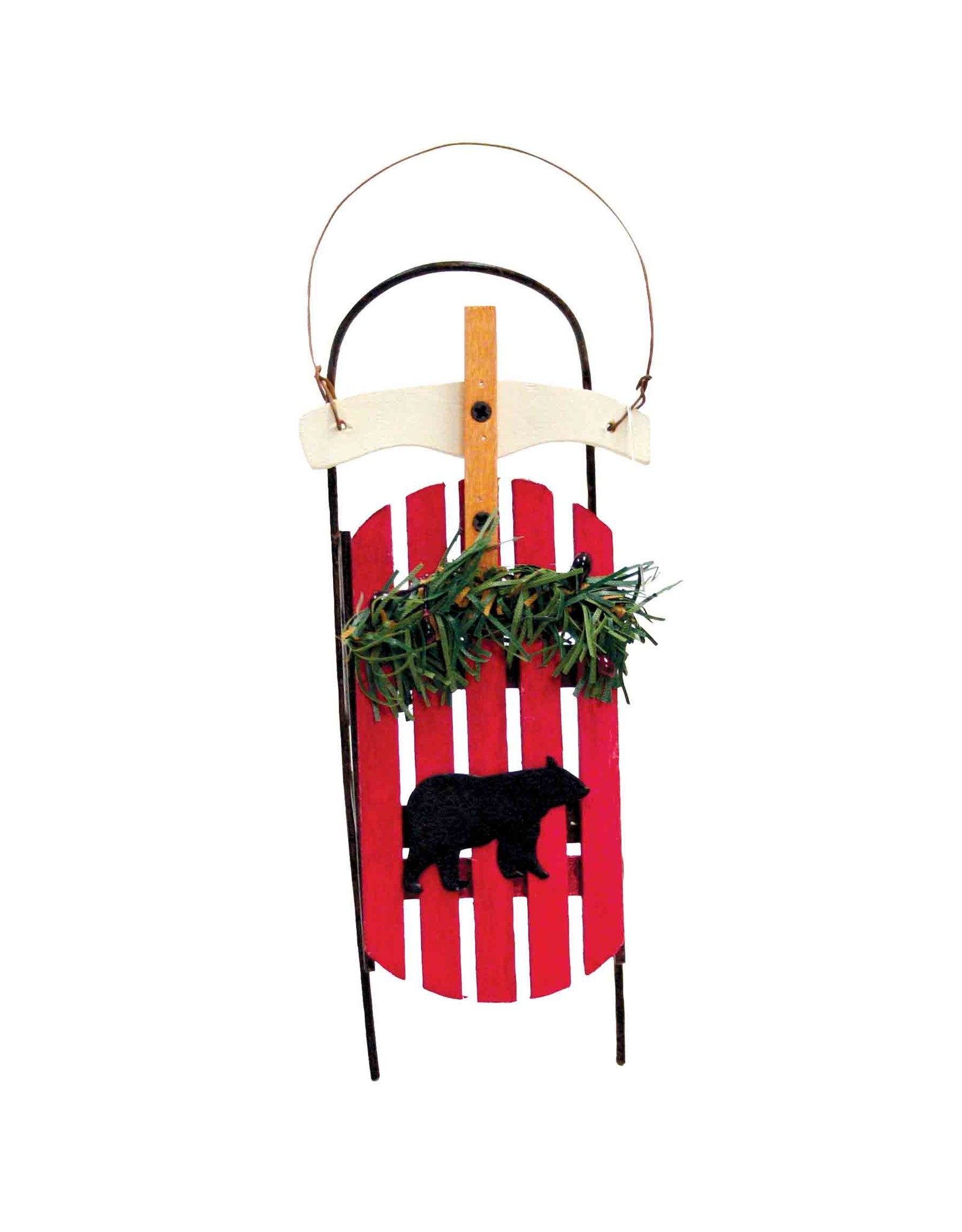 Sled w/ Bear Hangers Ornament 6/Box single