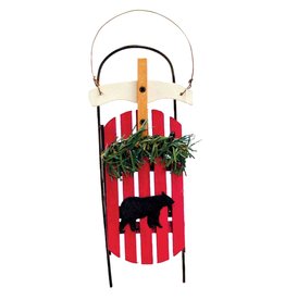 Sled w/ Bear Hangers Ornament 6/Box single