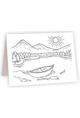 Canoe Exploration Coloring Card