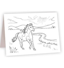 Horse Coloring Card