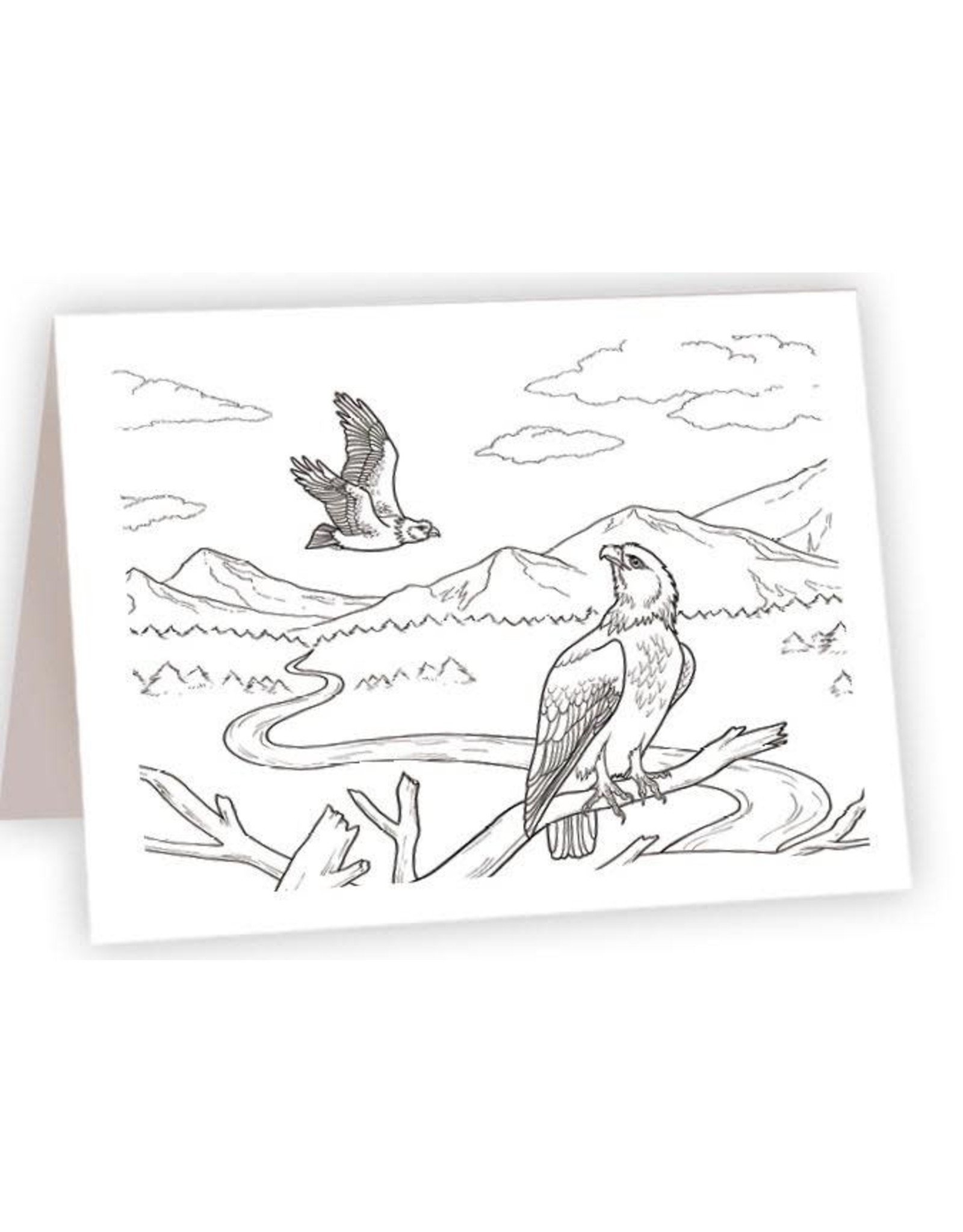 Eagle Coloring Card