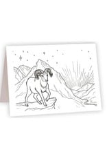 Ahava Bighorn Sheep Coloring Card