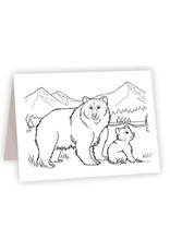Bears, Mama, & Cub Coloring Card