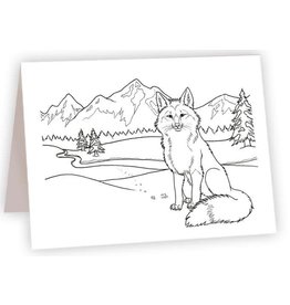 Ahava Fox Coloring Card
