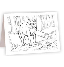 Ahava Wolf Coloring Card