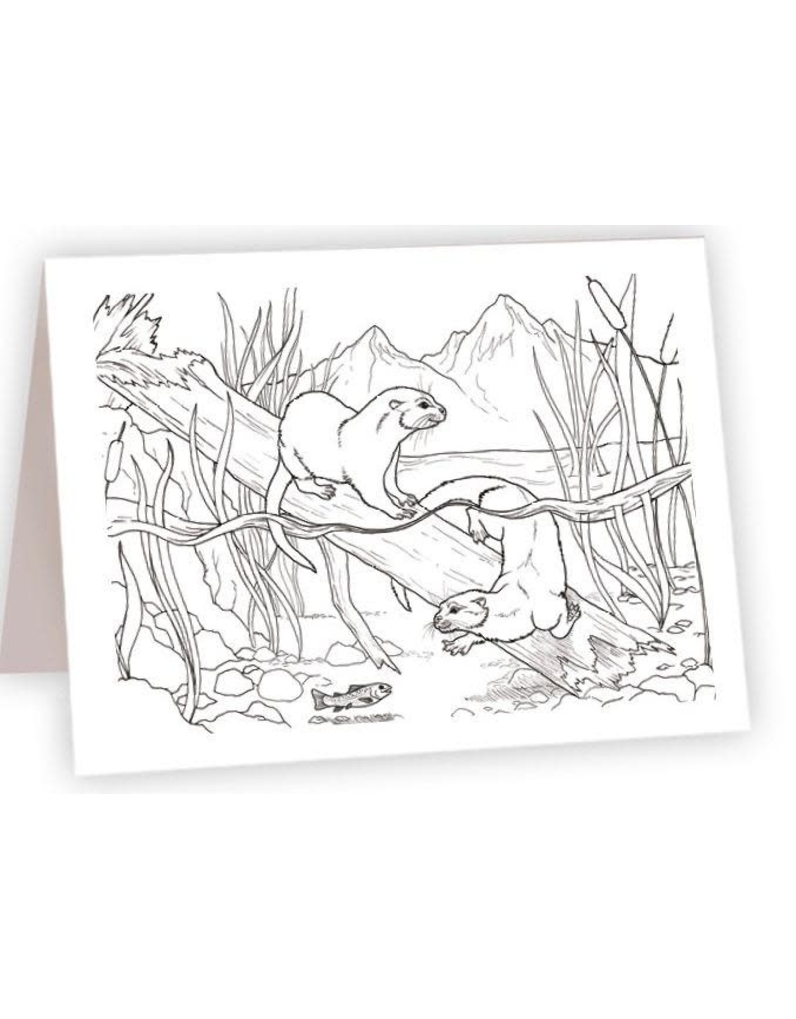 Otter's Coloring Card