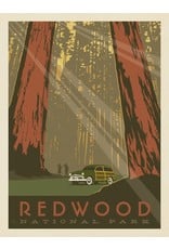 Americanflat - National Park Vintage Poster, Redwood