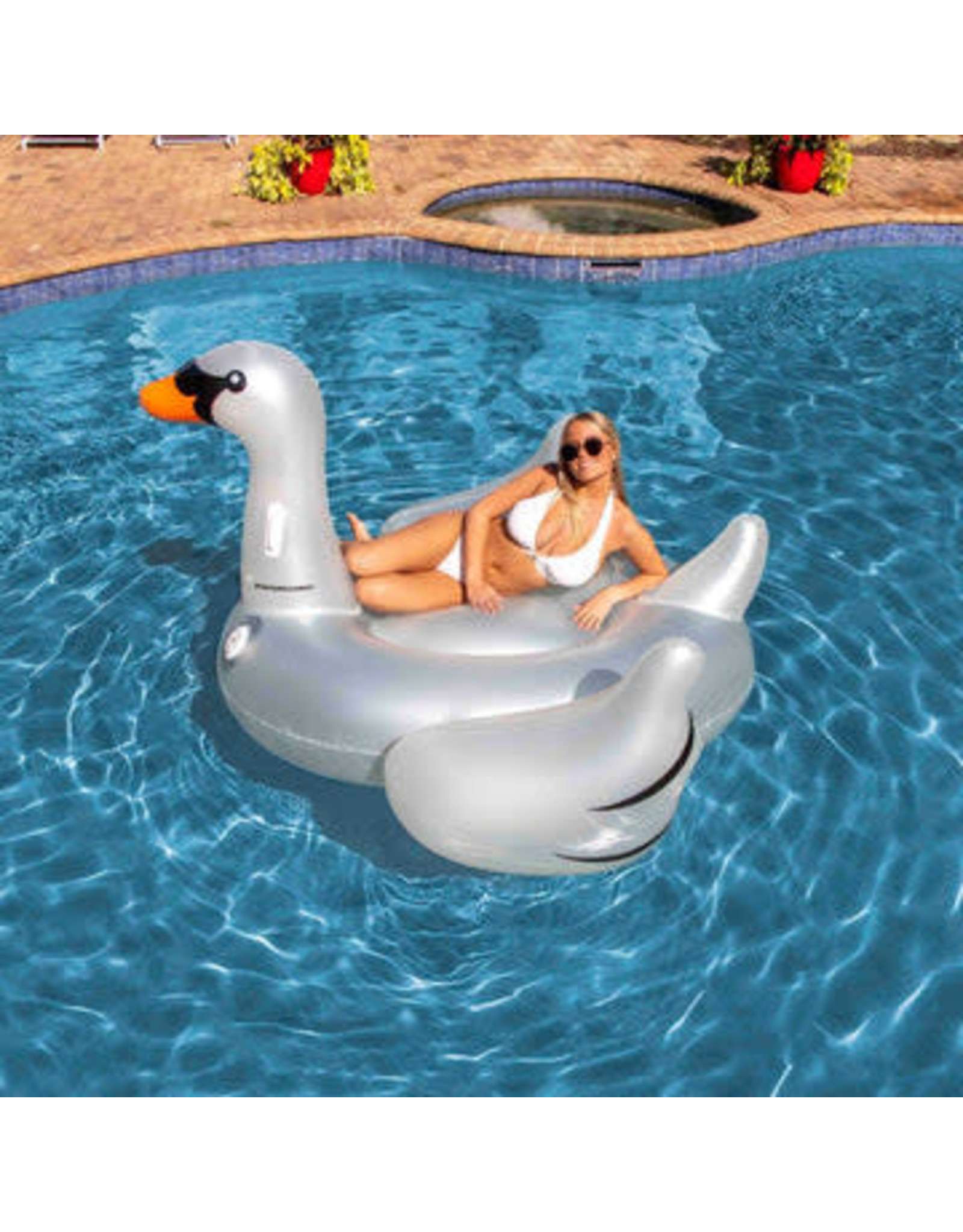 Swimline Giant LED Light-Up Swan