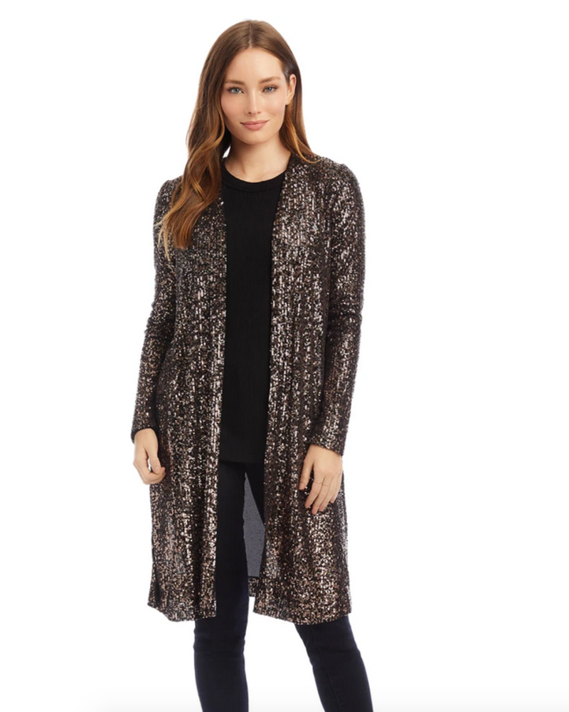 sequin duster cardigan