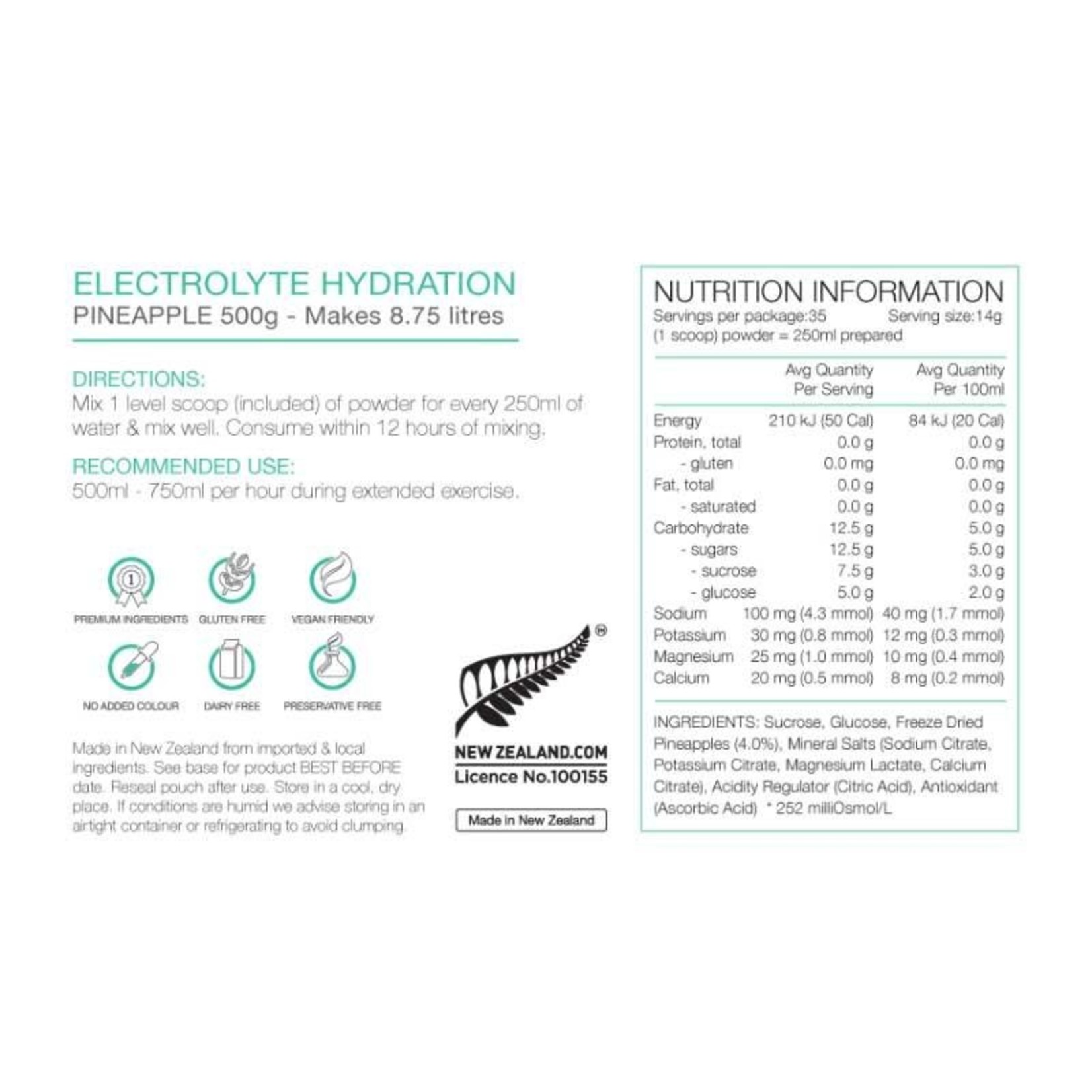 Pure Pure Electrolyte Hydration 500g Pouch