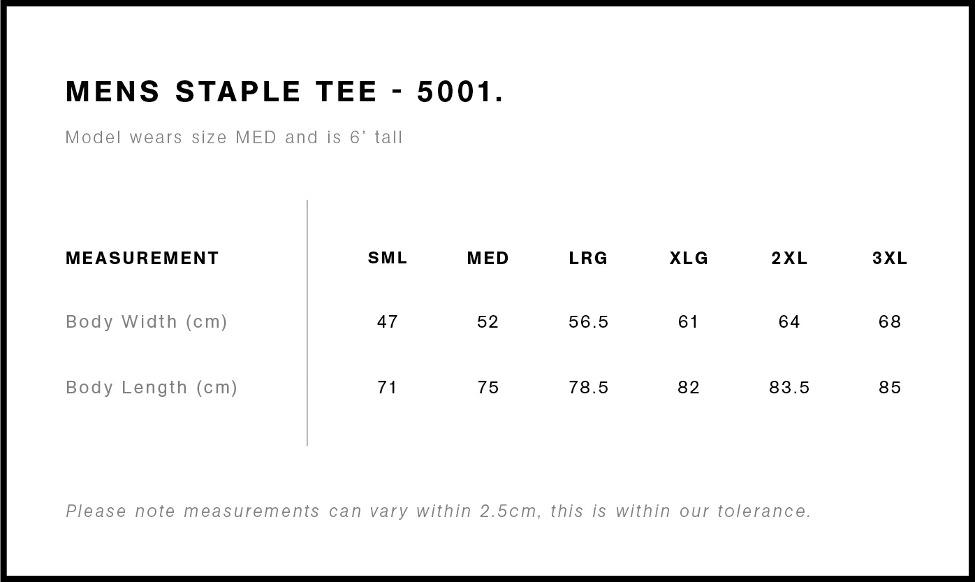 T Size Guide