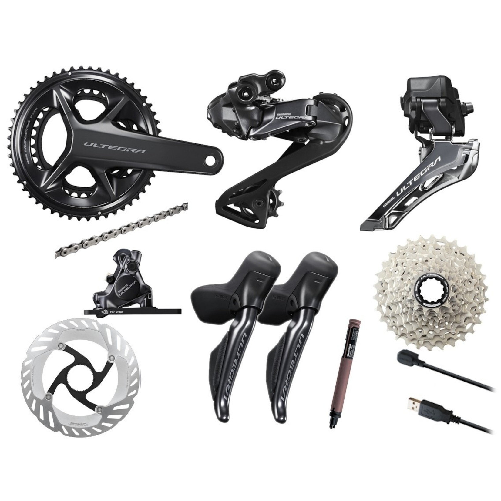 Shimano Ultegra R8100 Di2 12s Disc Groupset - Cycle Works