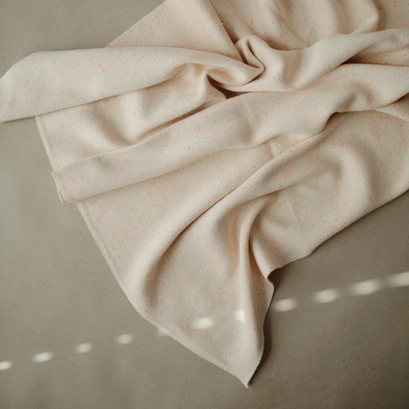 Mushie Mushie Knitted Confetti Baby Blanket - Peach
