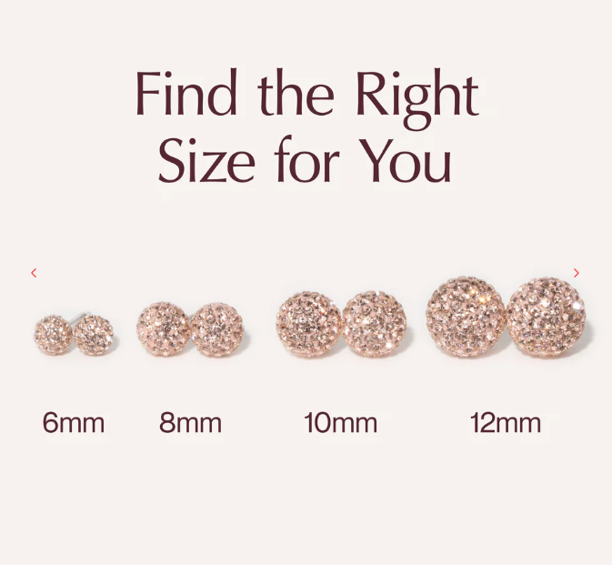 H B Sparkle Ball Stud Earrings 10mm Little Somethings Boutique
