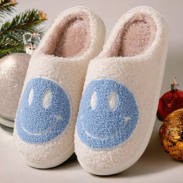 Smiley Face Slippers - Little Somethings Boutique