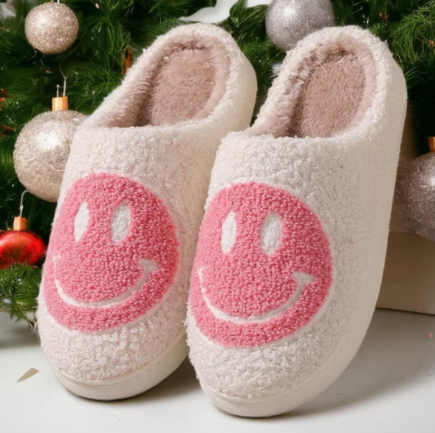 Smiley Face Slippers - Little Somethings Boutique