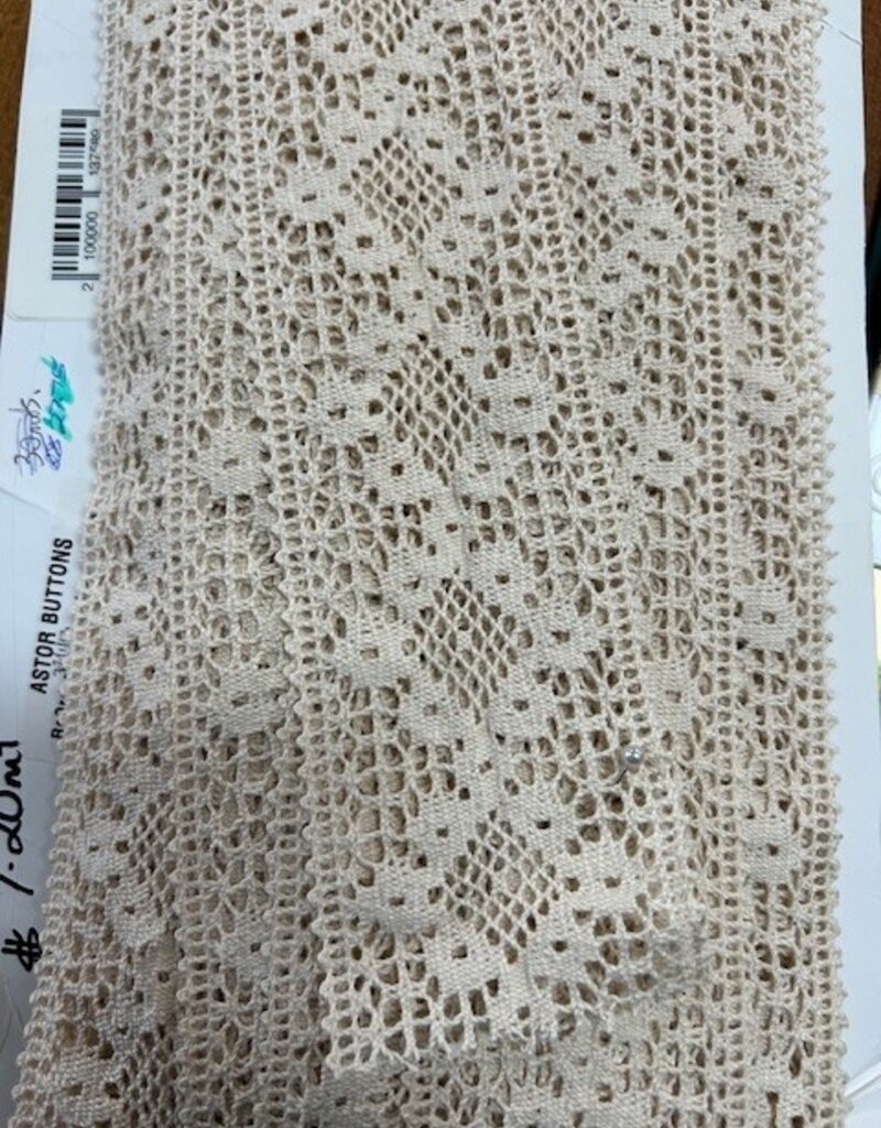 Natural Cotton Lace - 7cm Wide