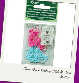 Clover Quick Locking Stitch Markers - Medium